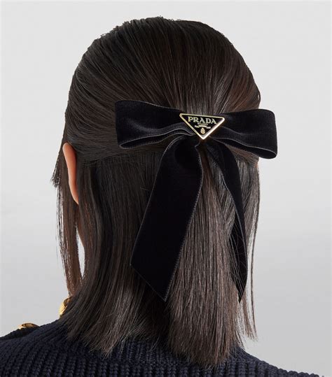 prada hair bow clip|Prada hair accessories.